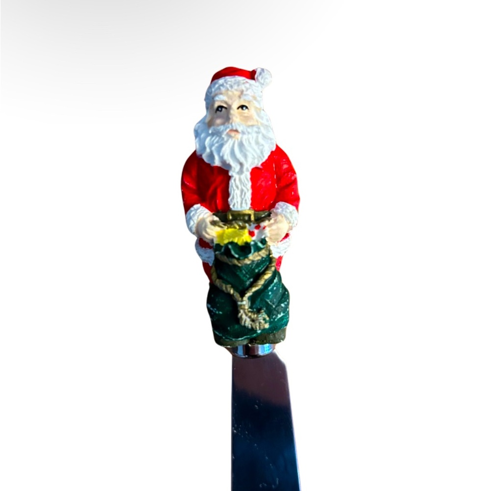 Vintage Santa Clause Christmas Dining Cheese Cutlery 5”